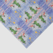 メリークリスマスツリーと霜の降りた雪だるまウォーター色 薄葉紙 (詳細)