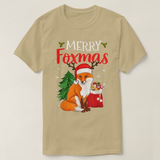 メリークリスマスツリーのおもしろい動物愛好家 Tシャツ (デザイン正面)