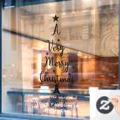 メリークリスマスツリーのスクリプトは白い黒を主演する ウィンドウサイン (カフェ窓)