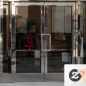 メリークリスマスツリーのスクリプトは、家族の赤をスター ウィンドウサイン (オフィスドア)