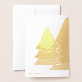 メリークリスマスツリーのスターとギフト 箔カード (裏面封筒付き)