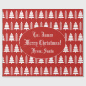 メリークリスマスツリーのパタモダンーン ラッピングペーパー (フラット)