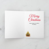 メリークリスマスツリーのビジネス家族名 シーズンカード (内部)