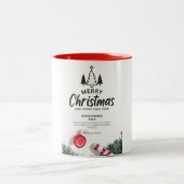 メリークリスマスツリーのマグカップ ツートーンマグカップ (中央)