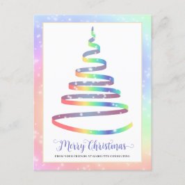 メリークリスマスツリーのロ企業のゴ シーズンポストカード