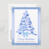 メリークリスマスツリーのロ企業のゴ シーズンポストカード (正面/裏面)