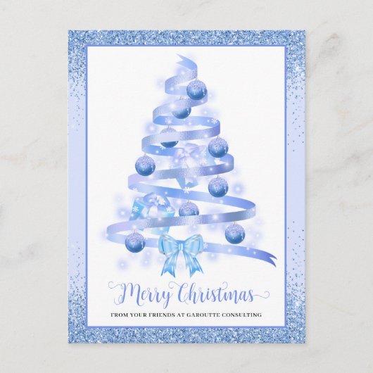 メリークリスマスツリーのロ企業のゴ シーズンポストカード (正面)