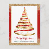 メリークリスマスツリーのロ企業のゴ シーズンポストカード (正面)