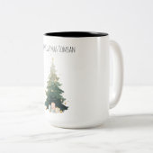 「メリークリスマスツリーの二音ギフトマグ ツートーンマグカップ (正面右)