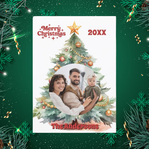 メリークリスマスツリーの写真カード シーズンカード