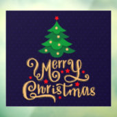 メリークリスマスツリーの窓が貼り付く ウィンドウサイン (シート3)