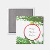 メリークリスマスツリーの装飾（写真フレーム） マグネット (正面/裏面)