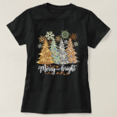 メリークリスマスツリーのTシャツメリーとブリッホ Tシャツ (デザイン正面)