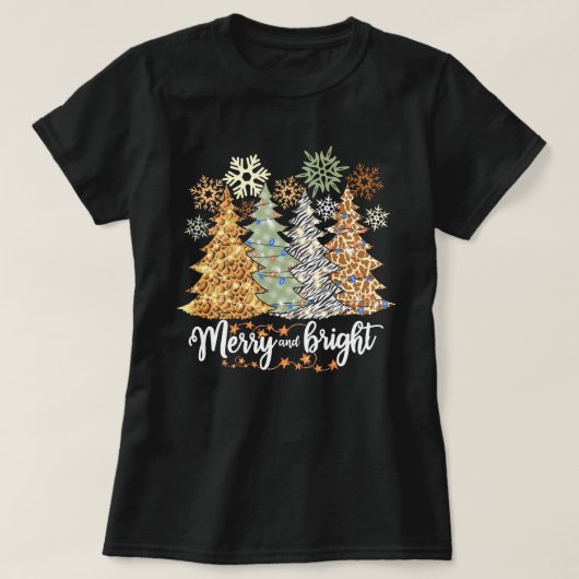 メリークリスマスツリーのTシャツメリーとブリッホ Tシャツ (デザイン正面)