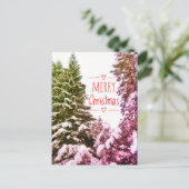 メリークリスマスツリーアンティーク葉書 ポストカード (スタンド正面)