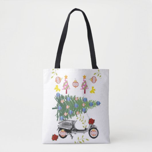 メリークリスマスツリーウィメンズトートバッグ トートバッグ (正面)