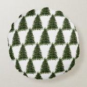 メリークリスマスツリーウィンターホワイトラウンドピロー ラウンドクッション (裏面)