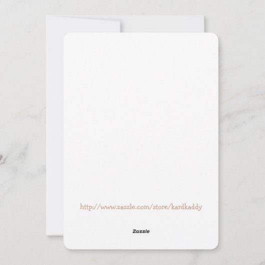 メリークリスマスツリーオンカーオレンジグリーンデザイン シーズンカード (裏面)