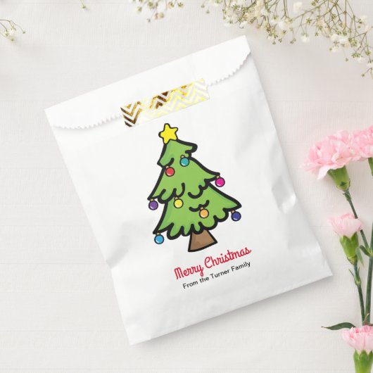 メリークリスマスツリーオーナメント金ゴールドスター フェイバーバッグ (封をした状態)