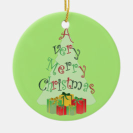 メリークリスマスツリーオーナメント セラミックオーナメント
