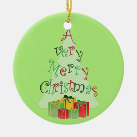 メリークリスマスツリーオーナメント セラミックオーナメント (正面)