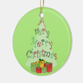 メリークリスマスツリーオーナメント セラミックオーナメント (左)