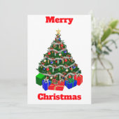メリークリスマスツリーカード 招待状 (スタンド正面)