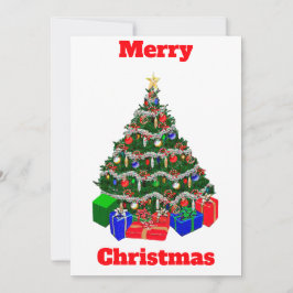 メリークリスマスツリーカード 招待状