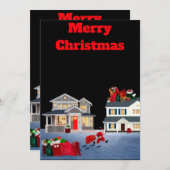 メリークリスマスツリーカード 招待状 (正面/裏面)