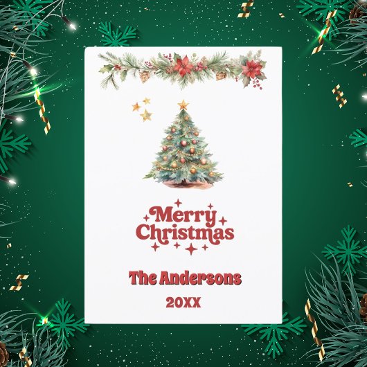 メリークリスマスツリーガーランドカード シーズンカード