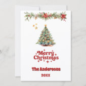 メリークリスマスツリーガーランドカード シーズンカード (正面)