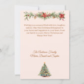 メリークリスマスツリーガーランドクリームベージュカード シーズンカード (裏面)