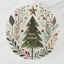 メリークリスマスツリーグリーナリー金ゴールドスタータイポグラフィ