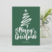 メリークリスマスツリーグリーンクリスマスカード シーズンカード (スタンド正面)