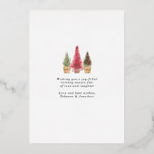 メリークリスマスツリーゴールドフォイルホリデーカード 箔シーズンカード (裏面)