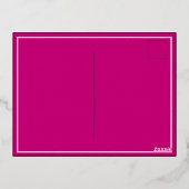 メリークリスマスツリーゴールドフォイル招待状はがき 箔招待状ポストカード (裏面)