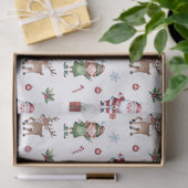 メリークリスマスツリーサンタトナカイくるみクラッカー 薄葉紙 (ギフト)