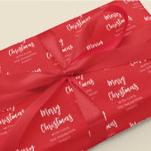 メリークリスマスツリーシンプルバッファローチェックパターン ラッピングペーパーシート