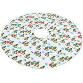 メリークリスマスツリースカートサンタココナッツ ブラッシュドポリエステルツリースカート (アングル)