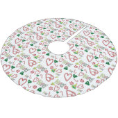 メリークリスマスツリースカートノエル ブラッシュドポリエステルツリースカート (アングル)