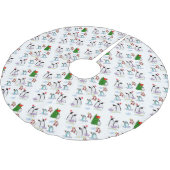 メリークリスマスツリースカートペンギン ブラッシュドポリエステルツリースカート (アングル)