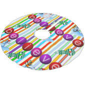 メリークリスマスツリースカート信じ雪だるま ブラッシュドポリエステルツリースカート (アングル)