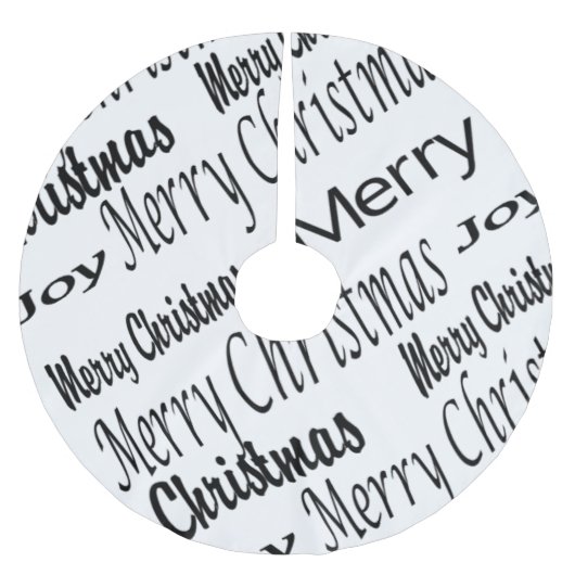 メリークリスマスツリースカート ブラッシュドポリエステルツリースカート (正面)