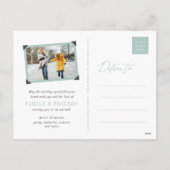 メリークリスマスツリーススノーフレーク冬ワンダーランド シーズンポストカード (裏面)