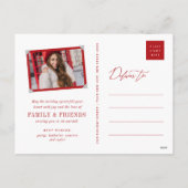 メリークリスマスツリーススノーフレーク冬ワンダーランド シーズンポストカード (裏面)