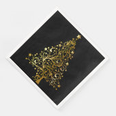 メリークリスマスツリースターズブラック金ゴールドシャイニーシック (コーナー)