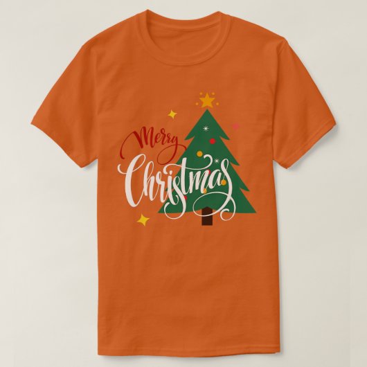 メリークリスマスツリースノーフレークオーナメント冬H Tシャツ (デザイン正面)