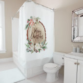 メリークリスマスツリースライスシャワーカーテン シャワーカーテン (インサイチュ)