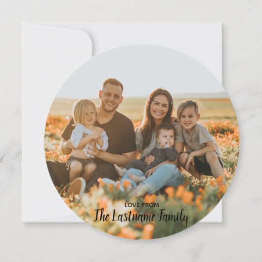 メリークリスマスツリースライスフローラフォトカード (裏面)