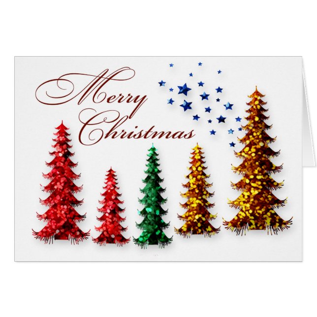 メリークリスマスツリーズカード (正面横)